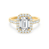 Emerald Halo & Pave Lab Grown Diamond Engagement Ring