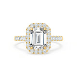 Emerald Halo & Pave Lab Grown Diamond Engagement Ring