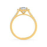 Radiant Halo & Pave Lab Grown Diamond Engagement Ring