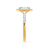 Radiant Halo & Pave Lab Grown Diamond Engagement Ring