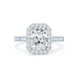 Radiant Halo & Pave Lab Grown Diamond Engagement Ring