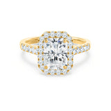 Radiant Halo & Pave Lab Grown Diamond Engagement Ring