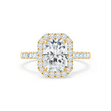 Radiant Halo & Pave Lab Grown Diamond Engagement Ring
