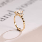 Stunning 1.0 - 2.0 CT Emerald Moissanite Engagement Ring with Three Stone Design 3
