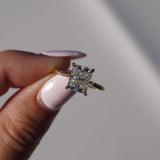 Stunning 2.60 CT Radiant Moissanite Engagement Ring with Solitaire Design 5