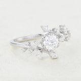 Round Cluster Lab-Grown Diamond Engagement Ring