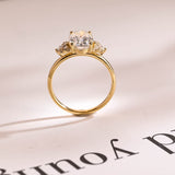 Stunning 1.0 - 2.0 CT Oval Moissanite Engagement Ring with Cluster Design 8
