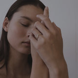 Curved Wedding Band Featuring 0.20 TCW Round Moissanite 6