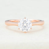 Round Solitaire Lab-Grown Diamond Engagement Ring