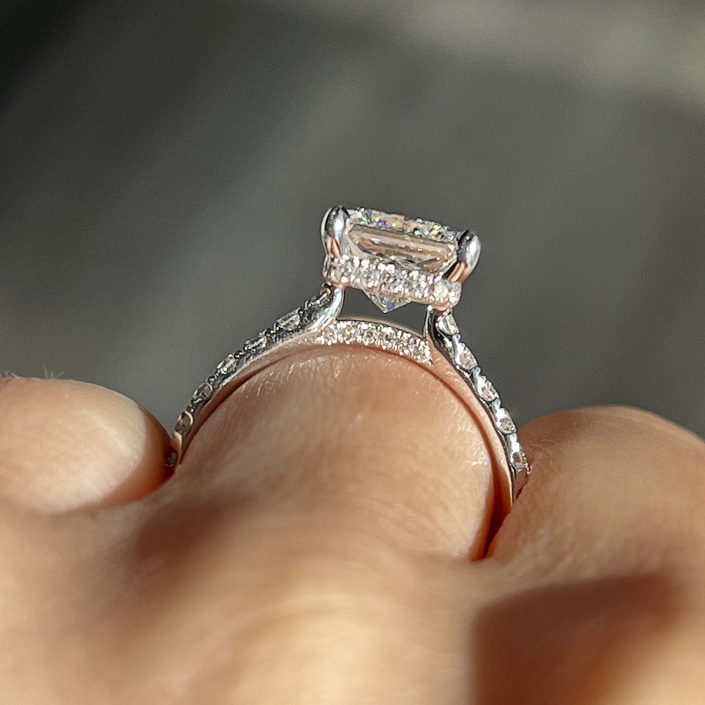 Princess Pave Lab Grown Diamond Engagement Ring