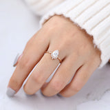 Pear Cluster & Twisted Shank Lab-Grown Diamond Engagement Ring