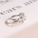 Stunning 1.0 - 2.0 CT Oval Moissanite Engagement Ring with Cluster Design 7