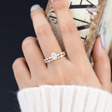 Oval Pave Lab Grown Diamond Bridal Set