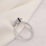 Stunning 1.0 - 2.0 CT Marquise Moissanite Engagement Ring with Cluster Design 7