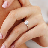 Round Solitaire Lab Grown Diamond Engagement Ring