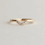 Half Eternity Wedding Band Featuring 0.088 TCW Marquise Moissanite 1