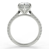 Hidden Halo Engagement Ring Featuring 1.33 CT Pear Moissanite 8