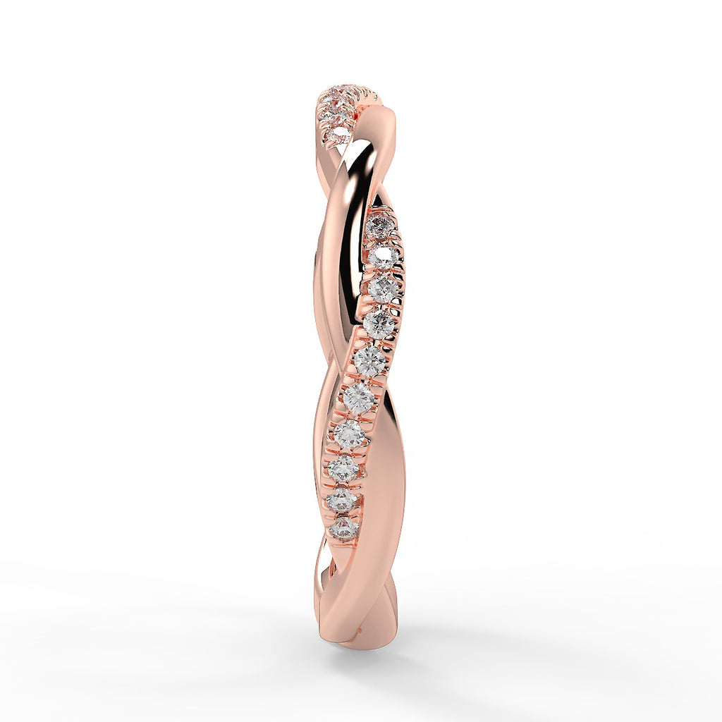 Customize- 0.11 TCW Round Moissanite Twisted Rope Wedding Band for John - farrellouise