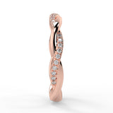0.11 TCW Round Moissanite Twisted Rope Wedding Band - farrellouise