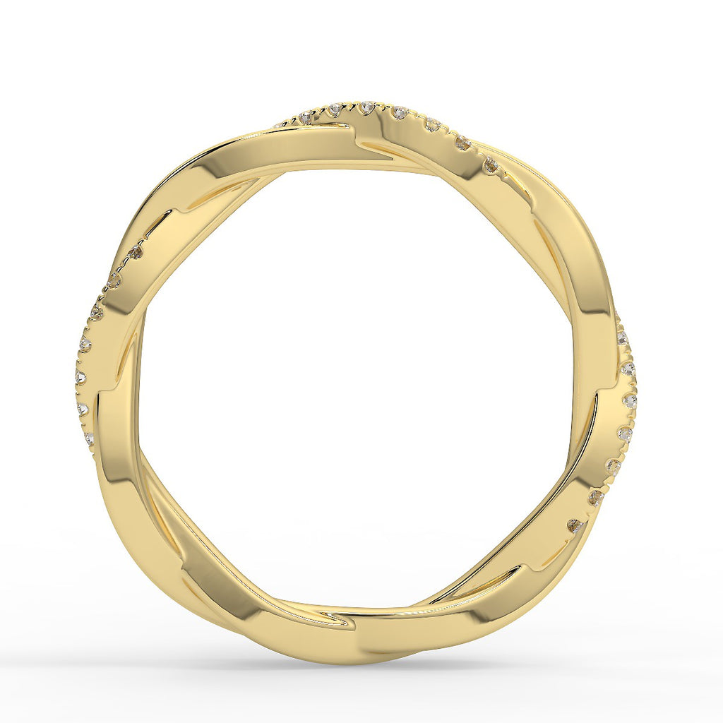 Customize- 0.11 TCW Round Moissanite Twisted Rope Wedding Band for John - farrellouise