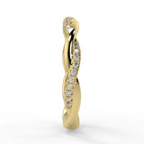 0.11 TCW Round Moissanite Twisted Rope Wedding Band - farrellouise