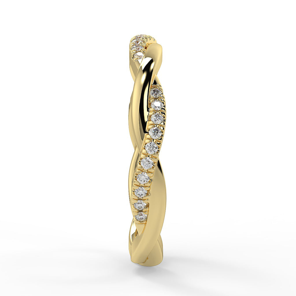 Customize- 0.11 TCW Round Moissanite Twisted Rope Wedding Band for John - farrellouise