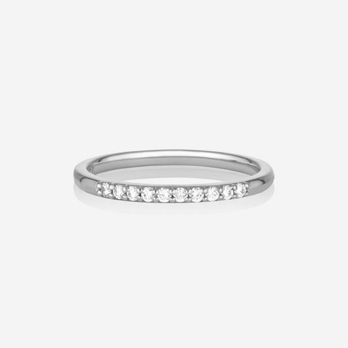 Half Eternity Wedding Band Featuring 0.35 TCW Round Moissanite 1