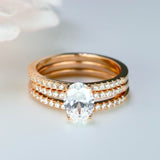 Pave Engagement Ring Featuring 1.50 CT Oval Moissanite 8