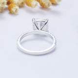 Pave Engagement Ring Featuring 3.0 CT Cushion Moissanite 4