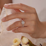 Pave Engagement Ring Featuring 3.0 CT Cushion Moissanite 7