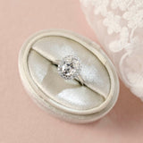 Halo Engagement Ring Featuring 3.0 CT Oval Moissanite 6