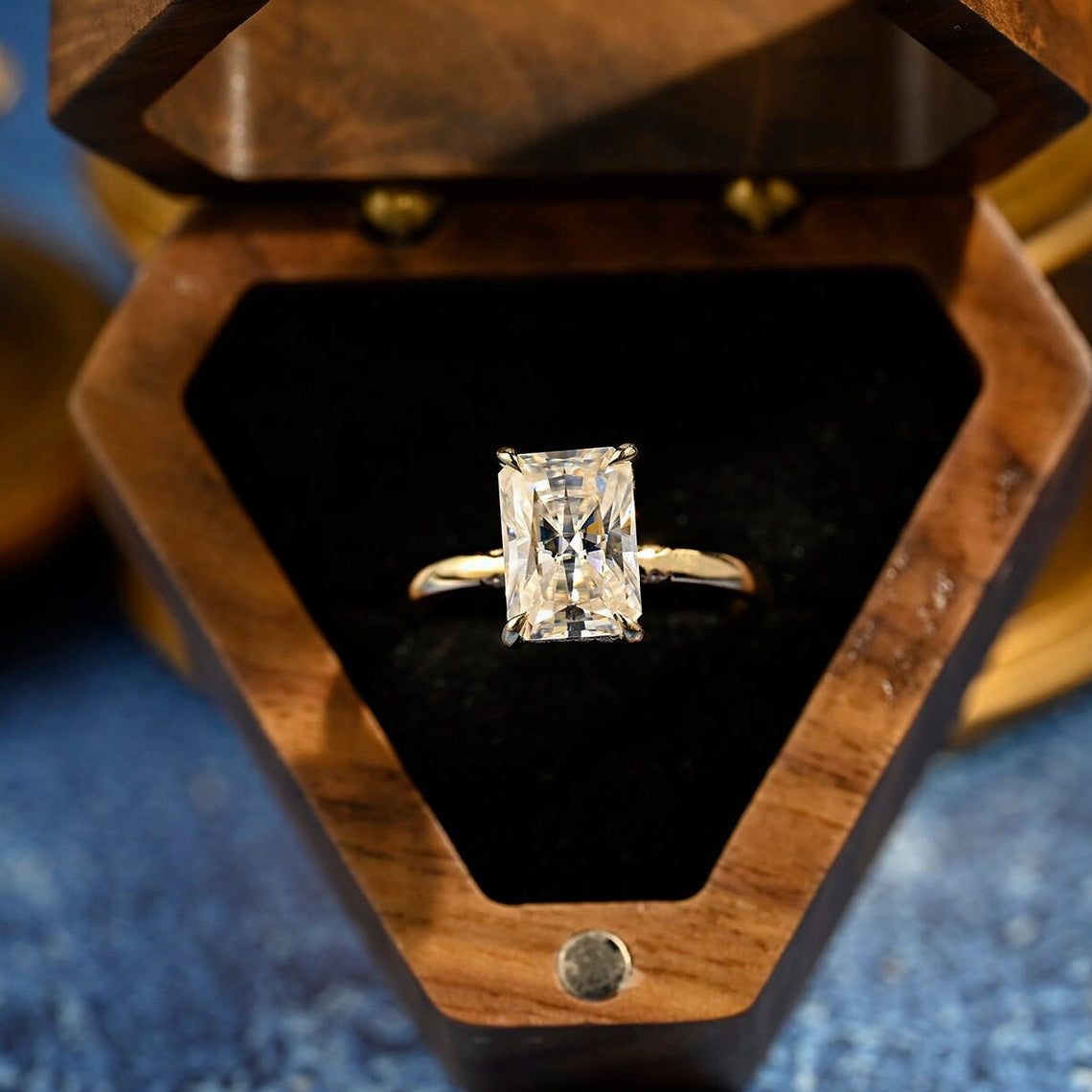 Radiant Hidden Halo Lab-Grown Diamond Engagement Ring