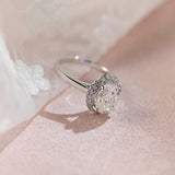 Hidden Halo Engagement Ring Featuring 2.0 CT Oval Moissanite 4