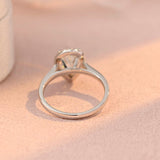 Halo Engagement Ring Featuring 2.0 CT Pear Moissanite 5