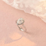 Halo Engagement Ring Featuring 2.0 CT Pear Moissanite 2