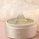 Halo Engagement Ring Featuring 2.0 CT Pear Moissanite 7