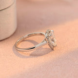 Halo Engagement Ring Featuring 2.0 CT Pear Moissanite 3