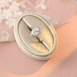 Halo Engagement Ring Featuring 2.0 CT Pear Moissanite 9