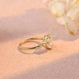 3.5 CT Emerald & Pear Moissanite Two Stone Engagement Ring - farrellouise