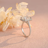 Halo Engagement Ring Featuring 5.0 CT Radiant Moissanite 5