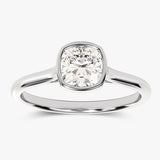 Solitaire Engagement Ring Featuring 1.50 CT Cushion Moissanite 4