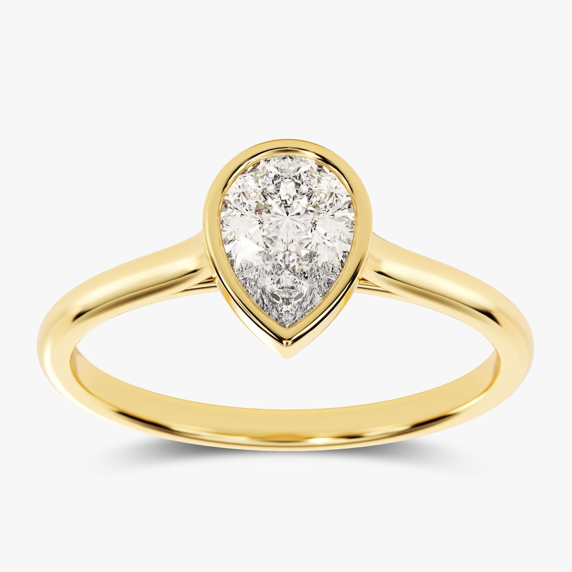 Solitaire Engagement Ring Featuring 1.50 CT Pear Moissanite 1