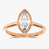 2.0 CT Marquise Moissanite Bezel Engagement Ring - farrellouise
