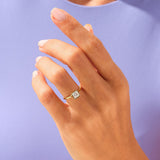 Solitaire Engagement Ring Featuring 1.0 CT Princess Moissanite 6