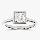 Solitaire Engagement Ring Featuring 1.0 CT Princess Moissanite 1