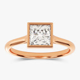 Solitaire Engagement Ring Featuring 1.0 CT Princess Moissanite 4