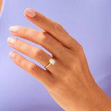 Solitaire Engagement Ring Featuring 1.50 CT Emerald Moissanite 7