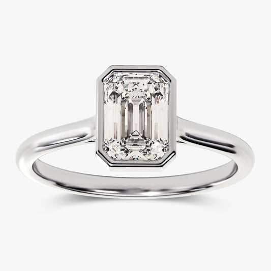 Solitaire Engagement Ring Featuring 1.50 CT Emerald Moissanite 1