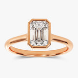 Solitaire Engagement Ring Featuring 1.50 CT Emerald Moissanite 5
