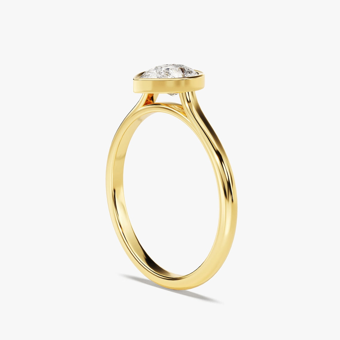 Solitaire Engagement Ring Featuring 1.50 CT Pear Moissanite 4